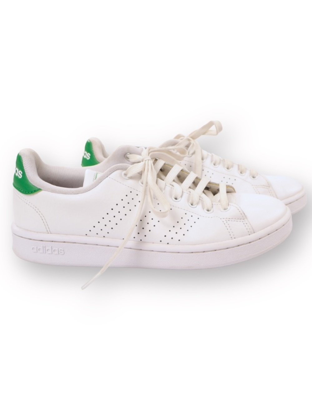 Adidas Advantage White Green Tennis Shoes Sneakers Womens Size 9